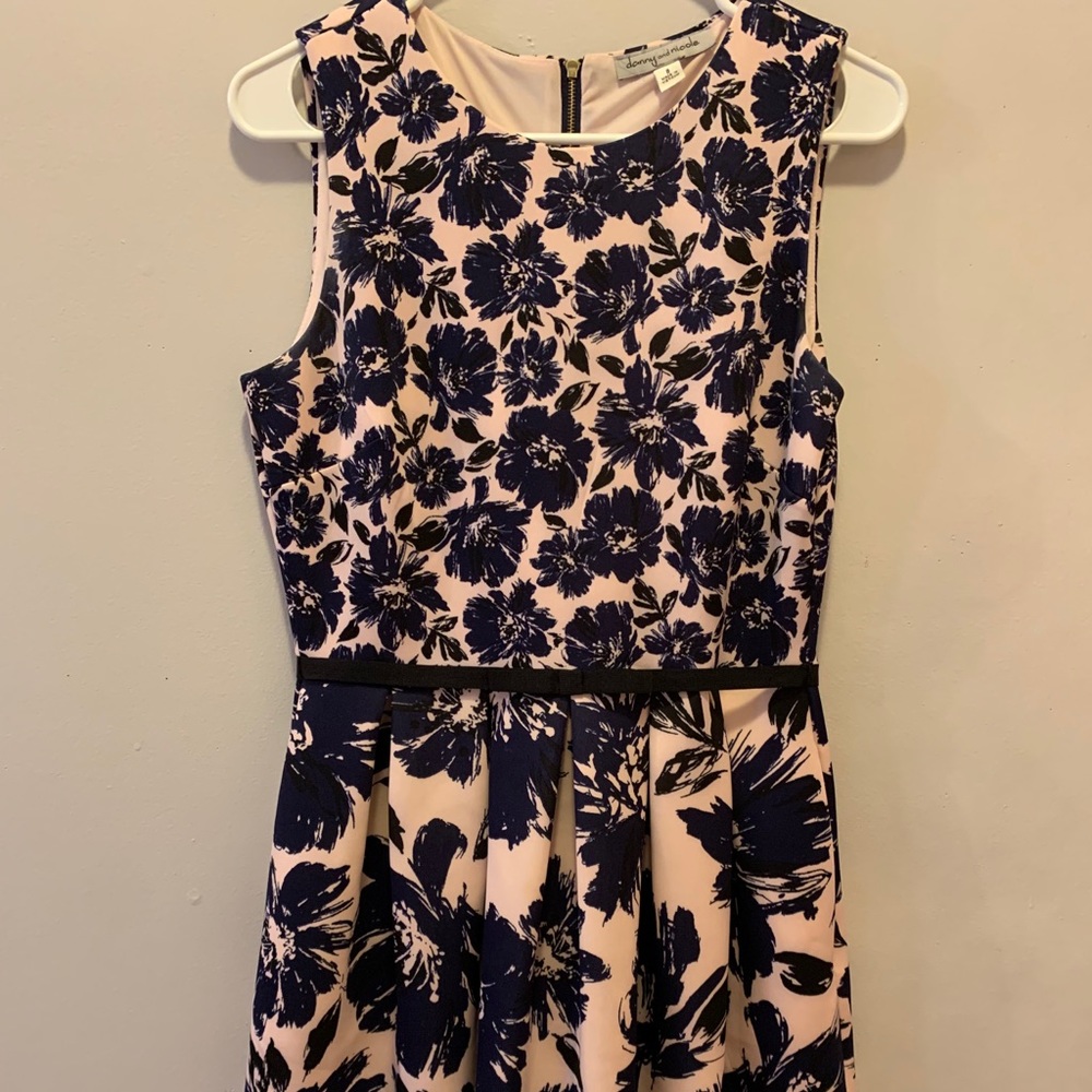 Pink and Blue Floral Dress